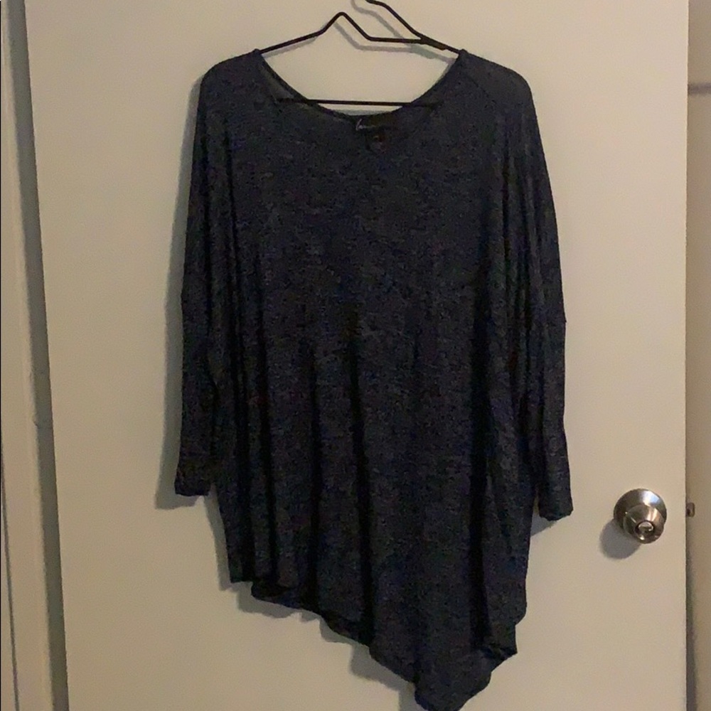 Heather Blue Asymmetrical Tunic